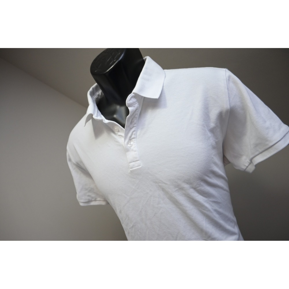 Bonobos Polo Shirt Mens Large Slim Fit White Short Sleeve Pique Cotton Solid